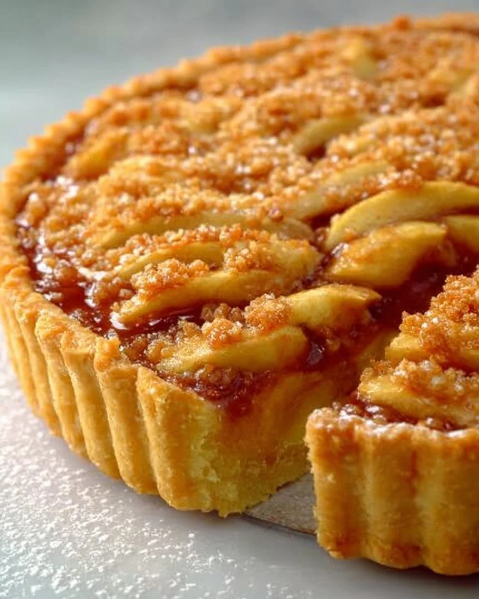 Delizioser Apfelkuchen mit frischen Äpfeln und Zimt