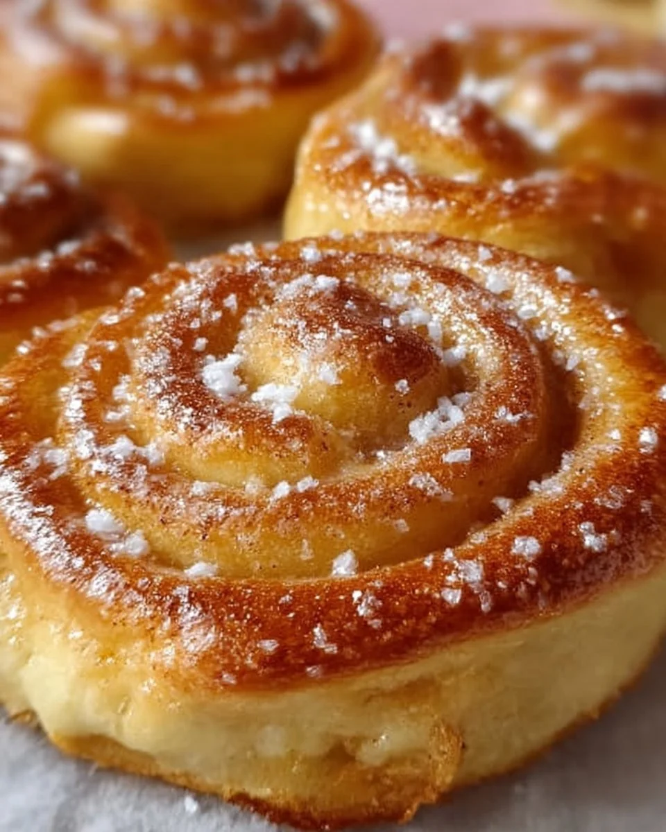 Leckere Apfelrollen aus frischen Äpfeln und Teig