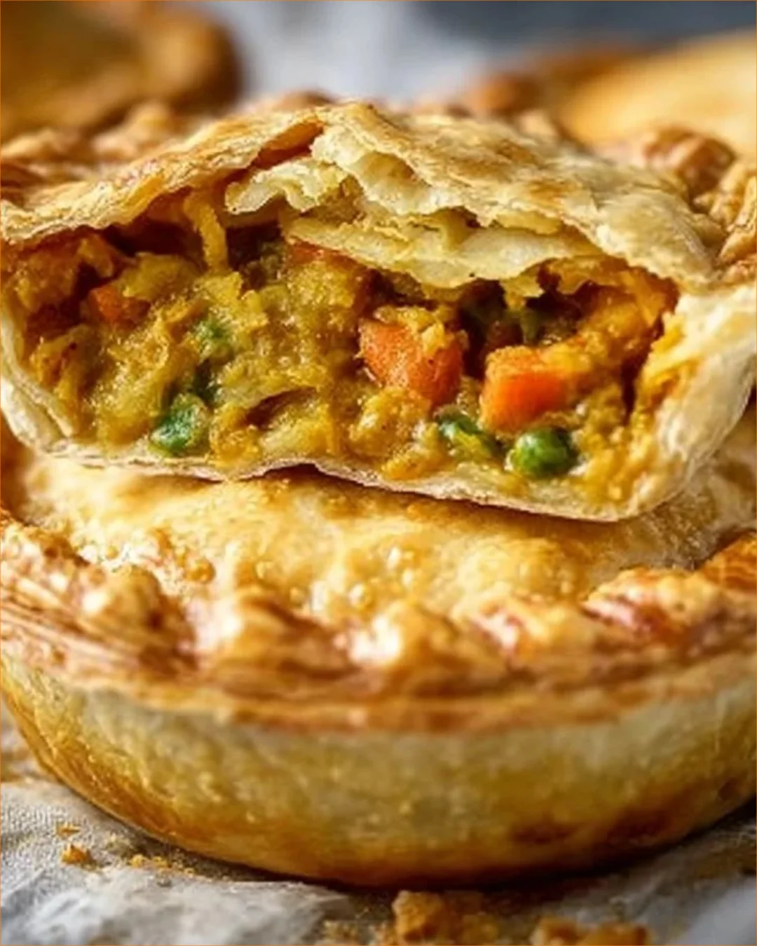 Leckere Gemüse-Curry-Pasteten mit frischen Gemüse und Gewürzen