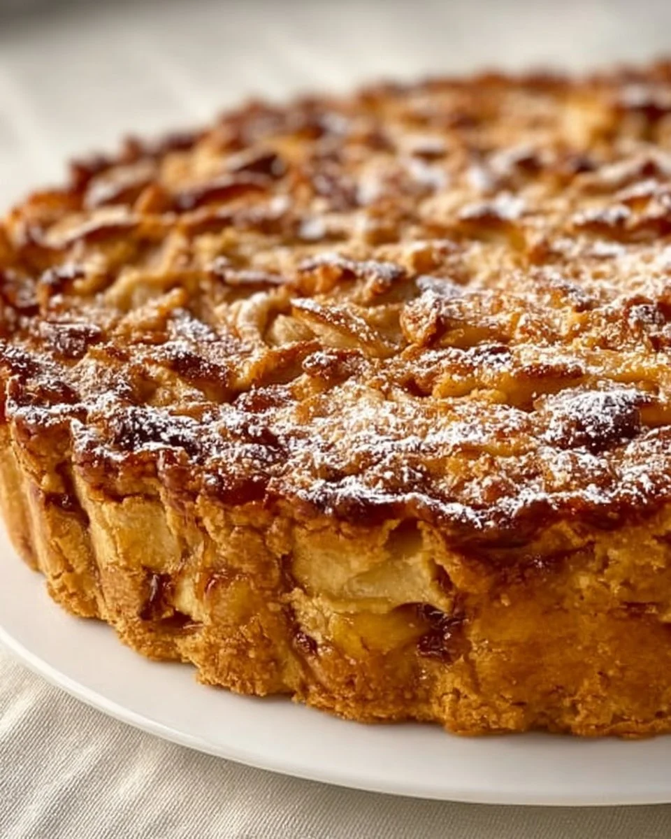 Gesunde Apfeltorte mit frischen Äpfeln und gesunden Zutaten