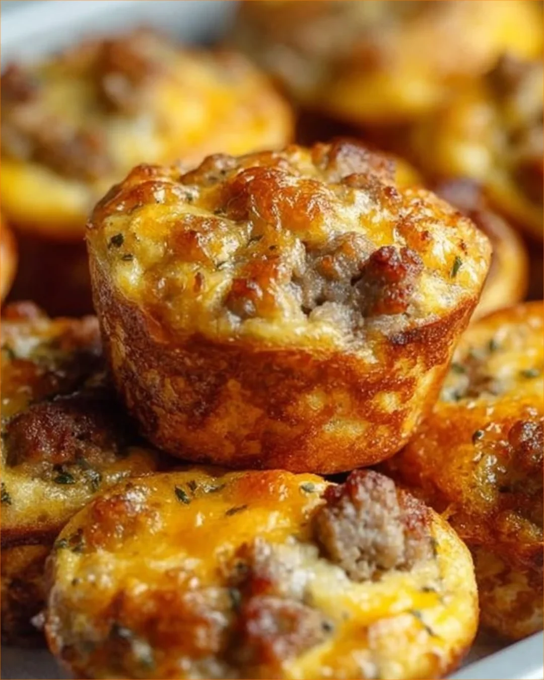 Hohe-Protein-Pfannkuchen-Wurst-Mini-Muffins zum gesunden Snacken
