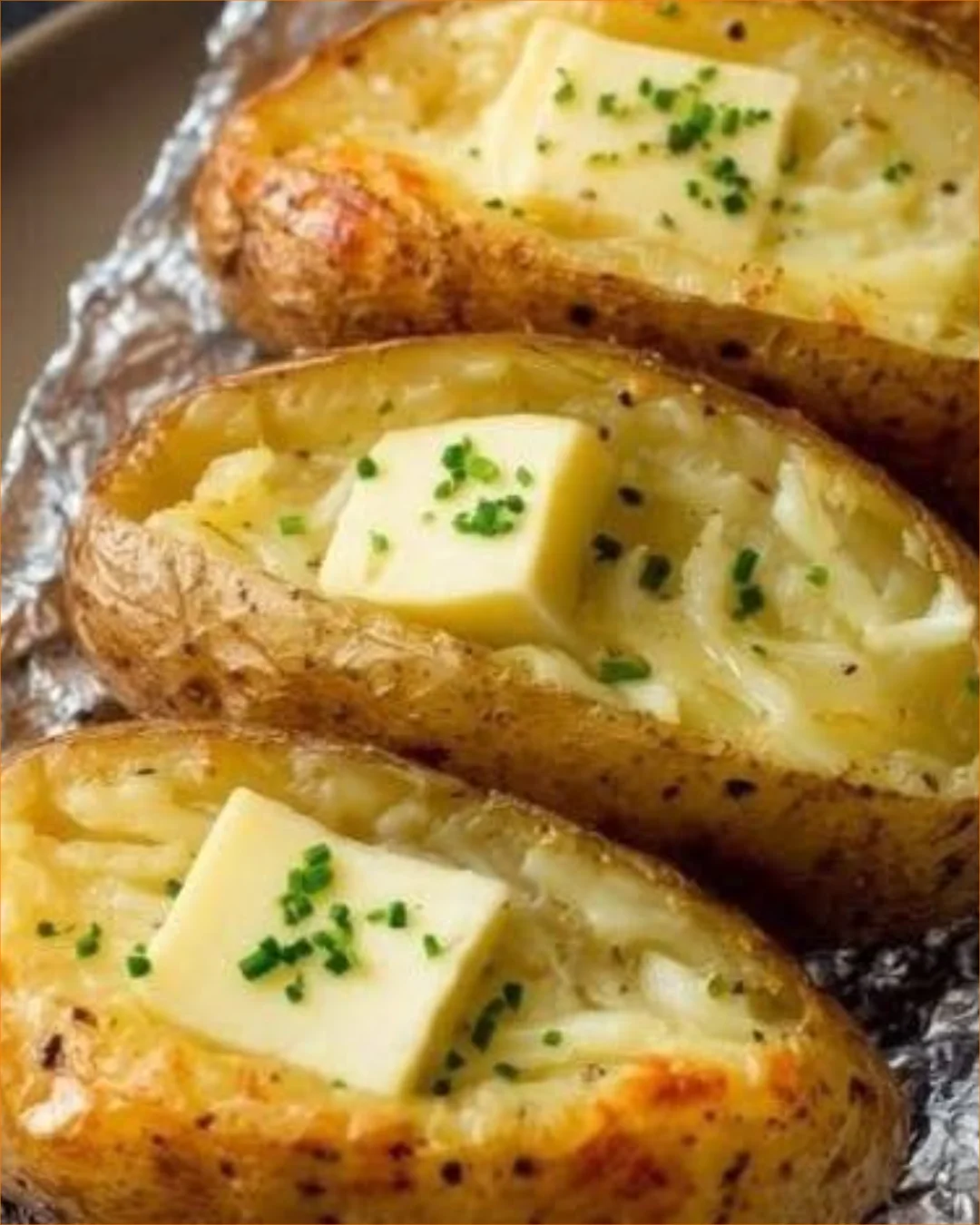 Knusprige Ofenkartoffeln frisch aus dem Ofen serviert