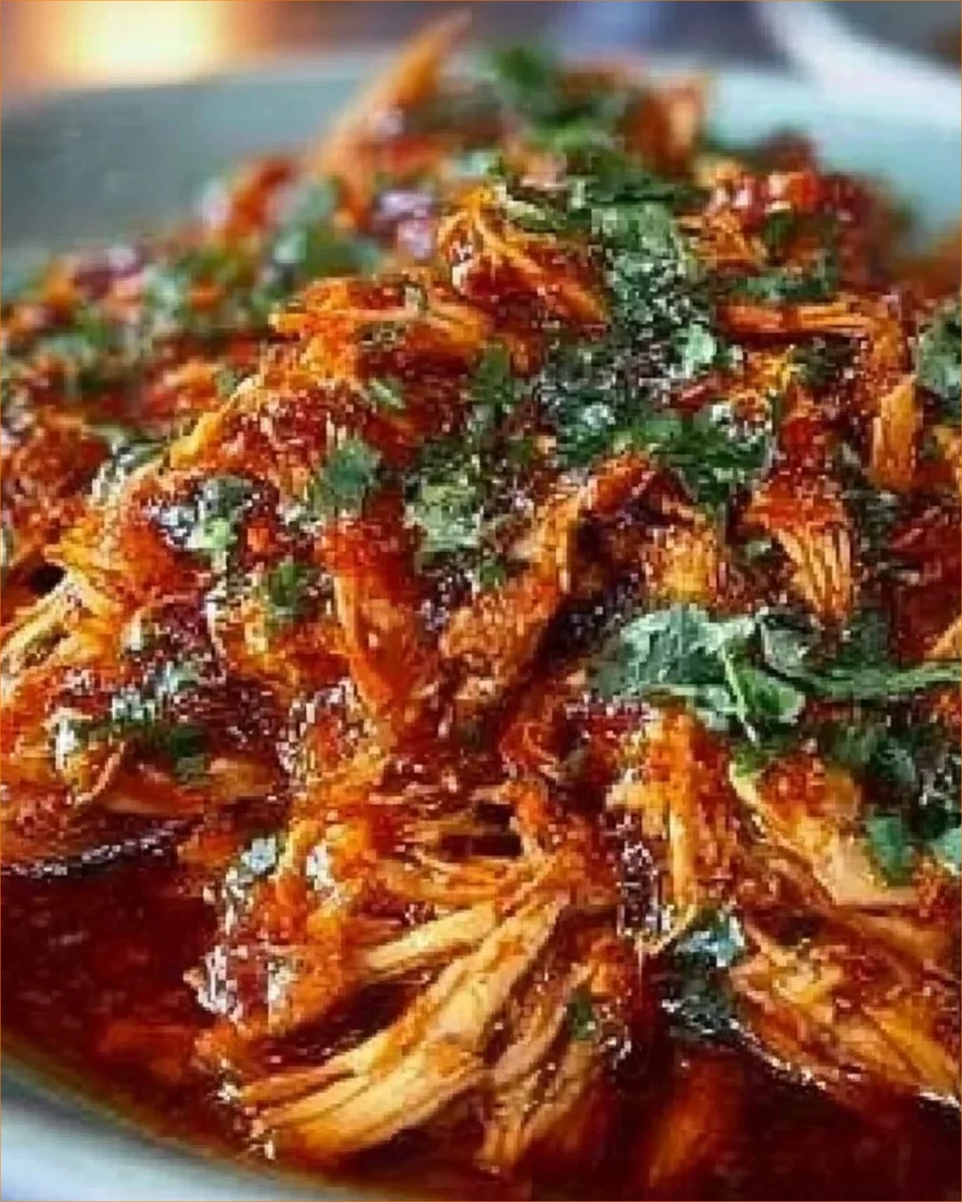 Zerrfleisch Hähnchen aus dem Langsamkocher zubereitet