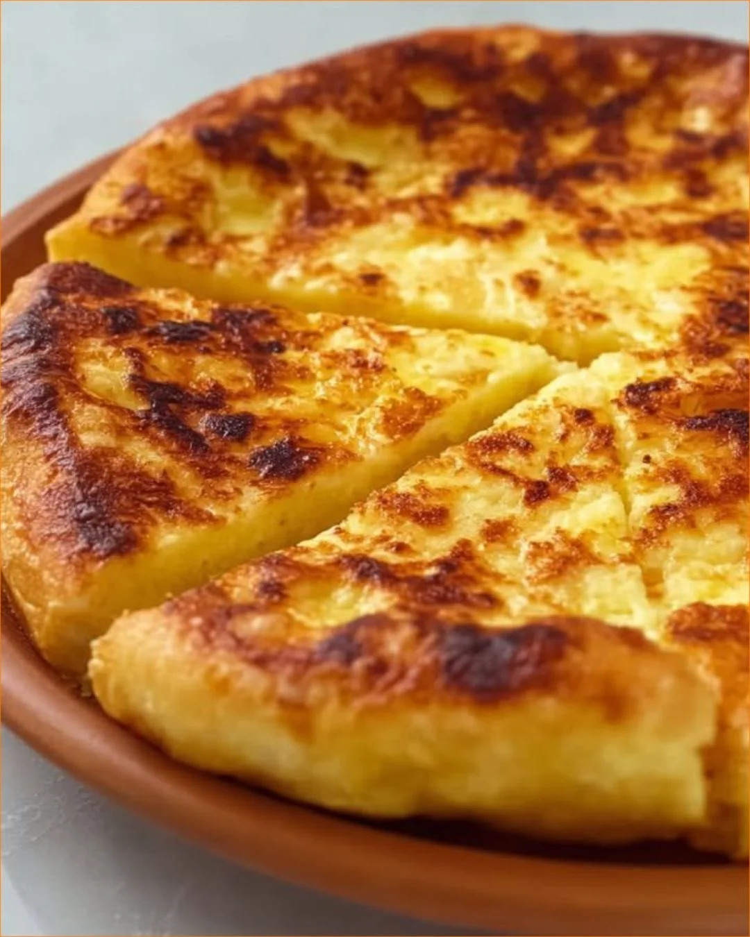 Leckeres Khachapuri aus der Pfanne, frisch zubereitet und serviert.