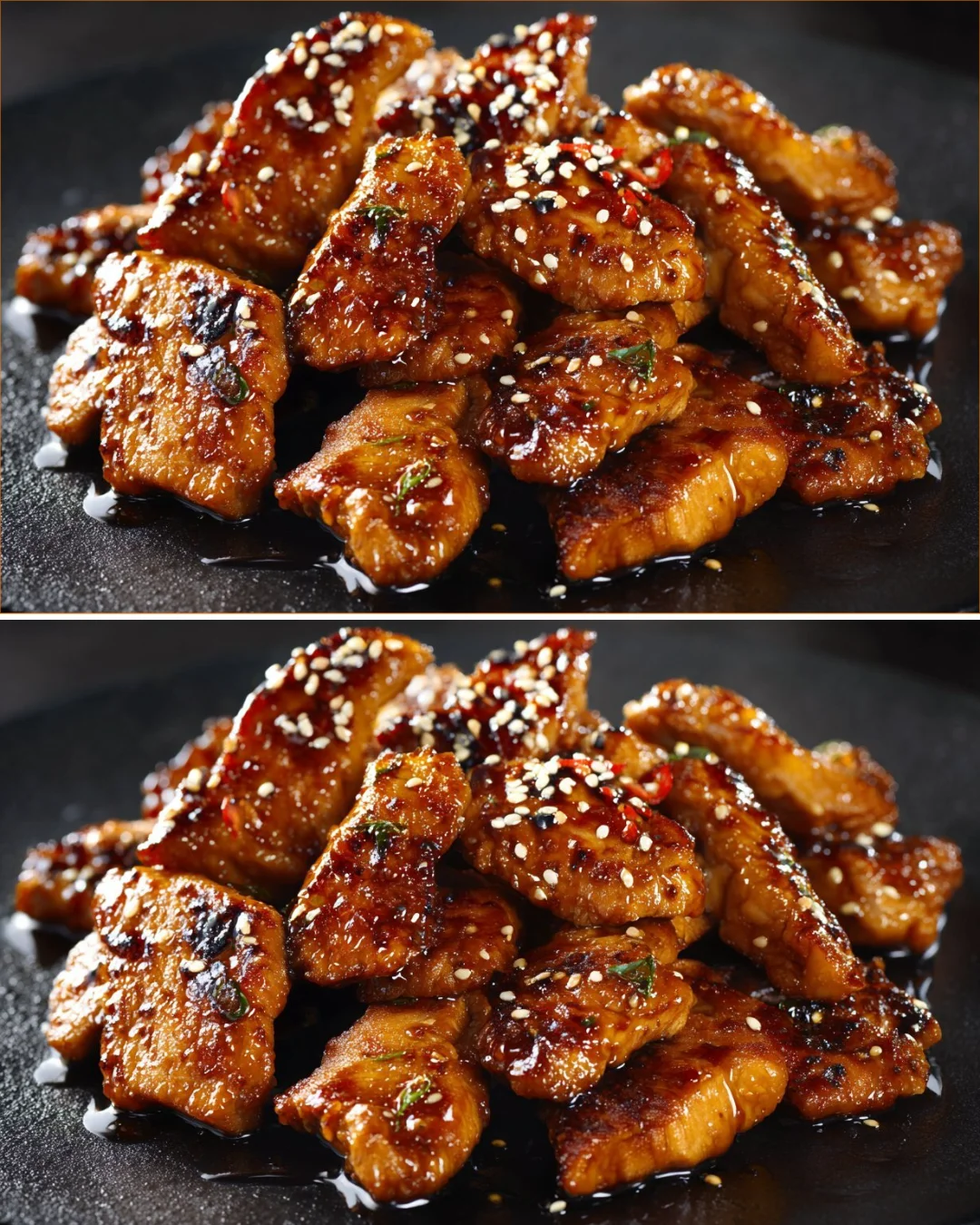 Leckeres Teriyaki-Hühnchen serviert mit Gemüse und Reis