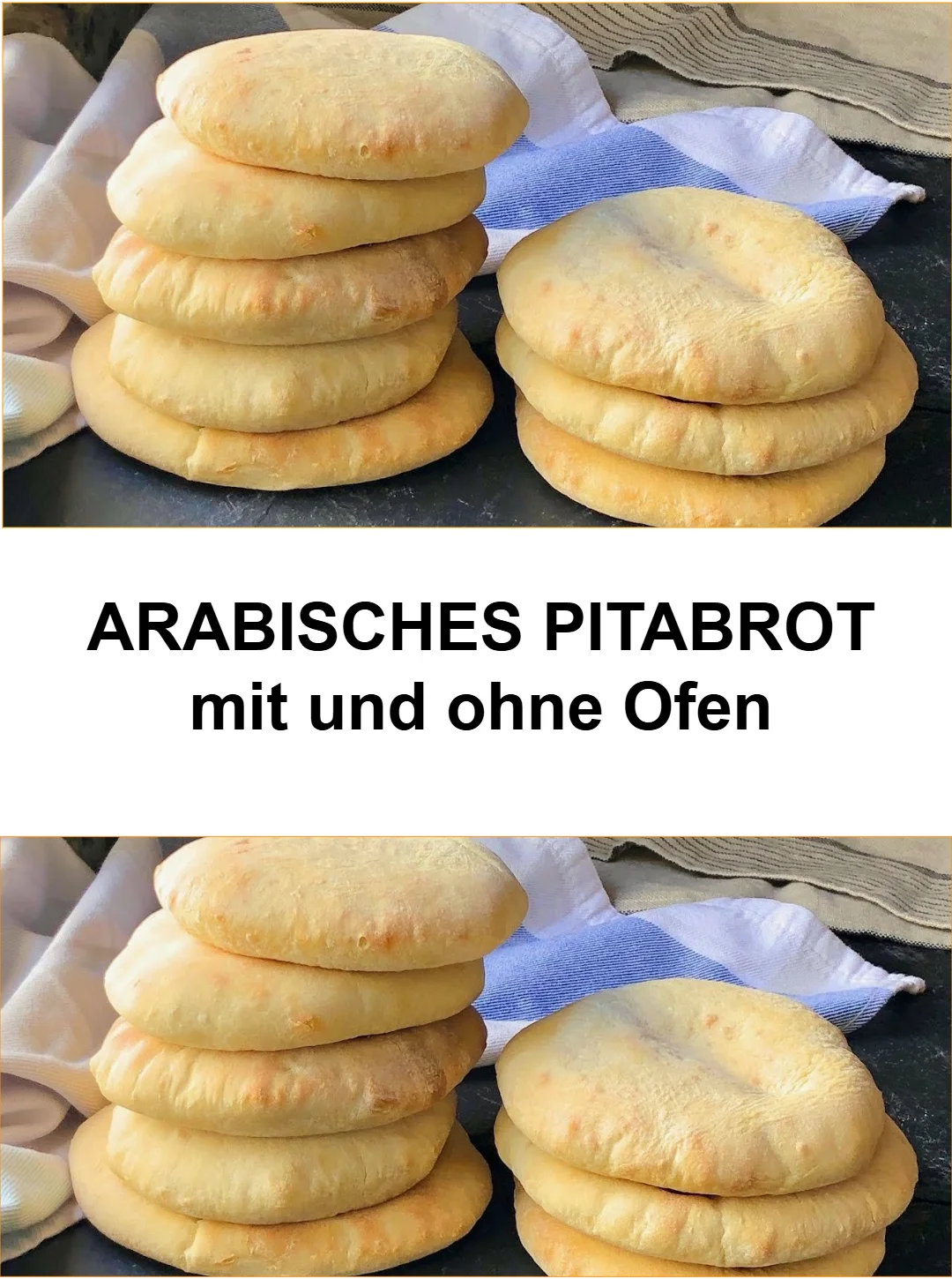 Leckeres arabisches Pitabrot, zubereitet im Ofen oder ohne Ofen