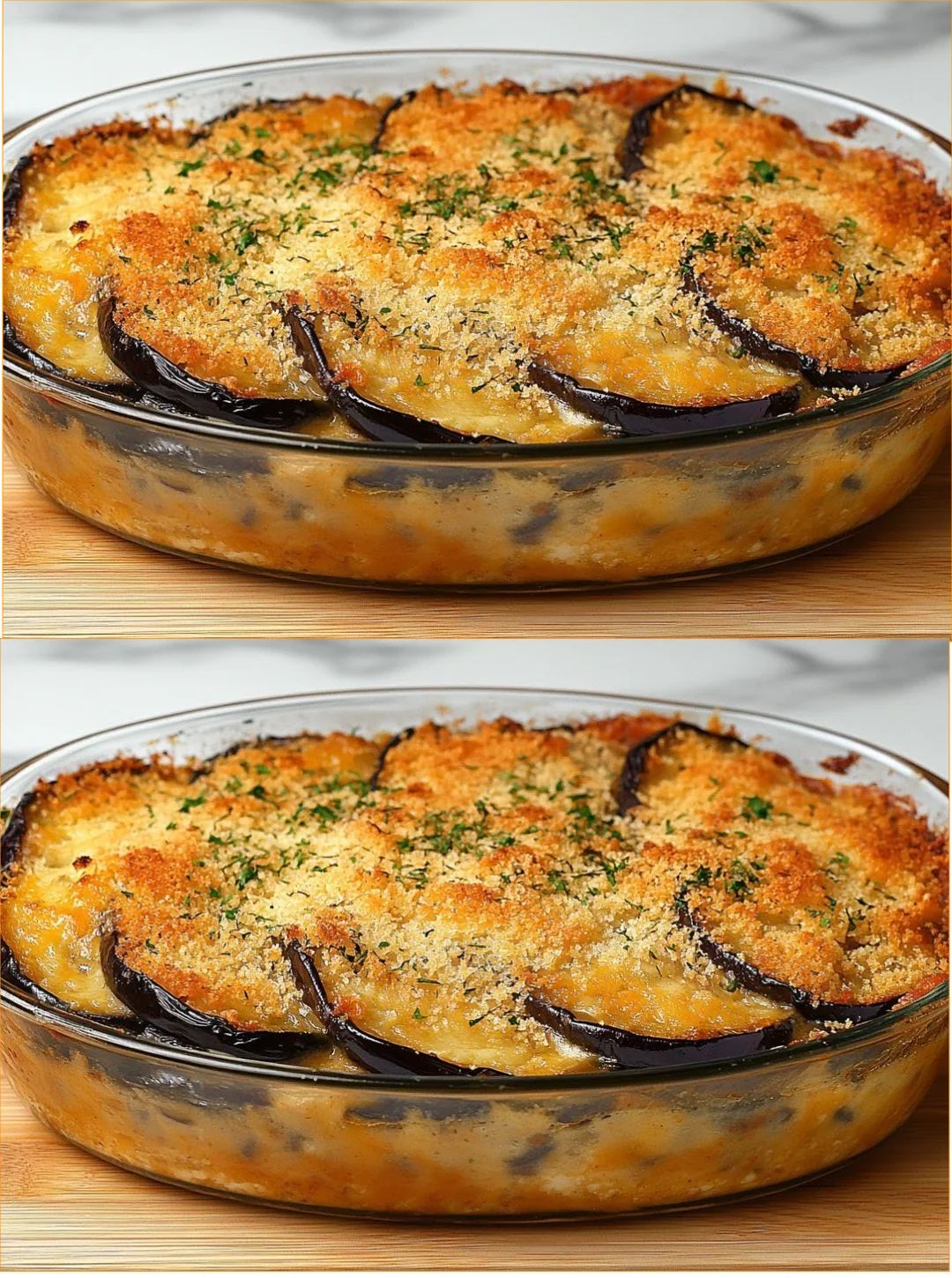 Leckere Gerichte mit Aubergine in einer ansprechenden Präsentation
