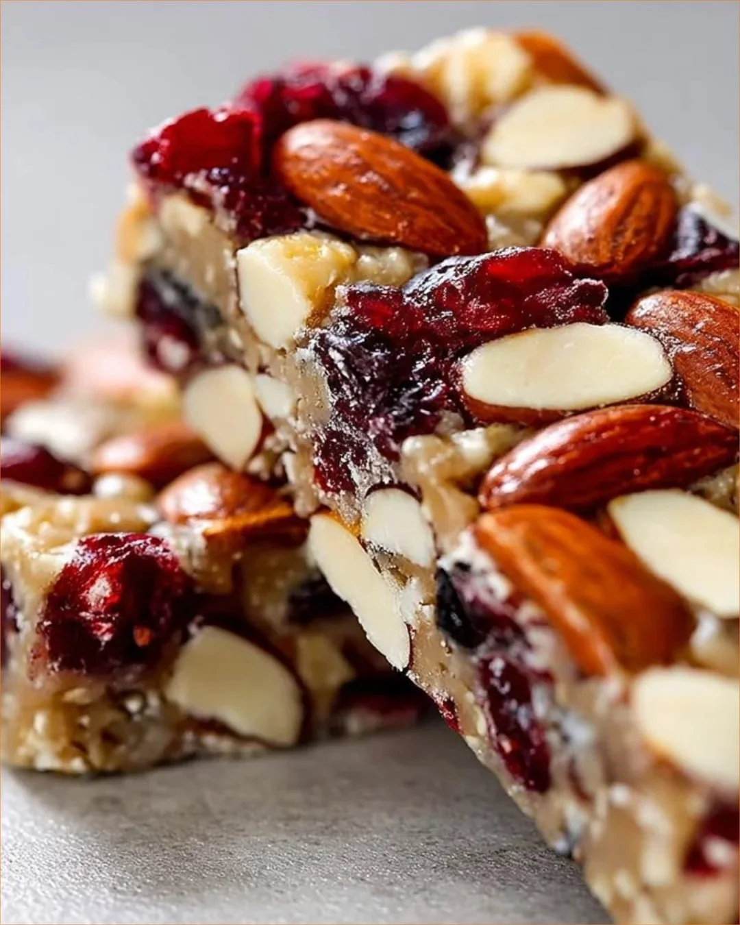 Cranberry-Mandel-Proteinriegel in einer schönen Verpackung