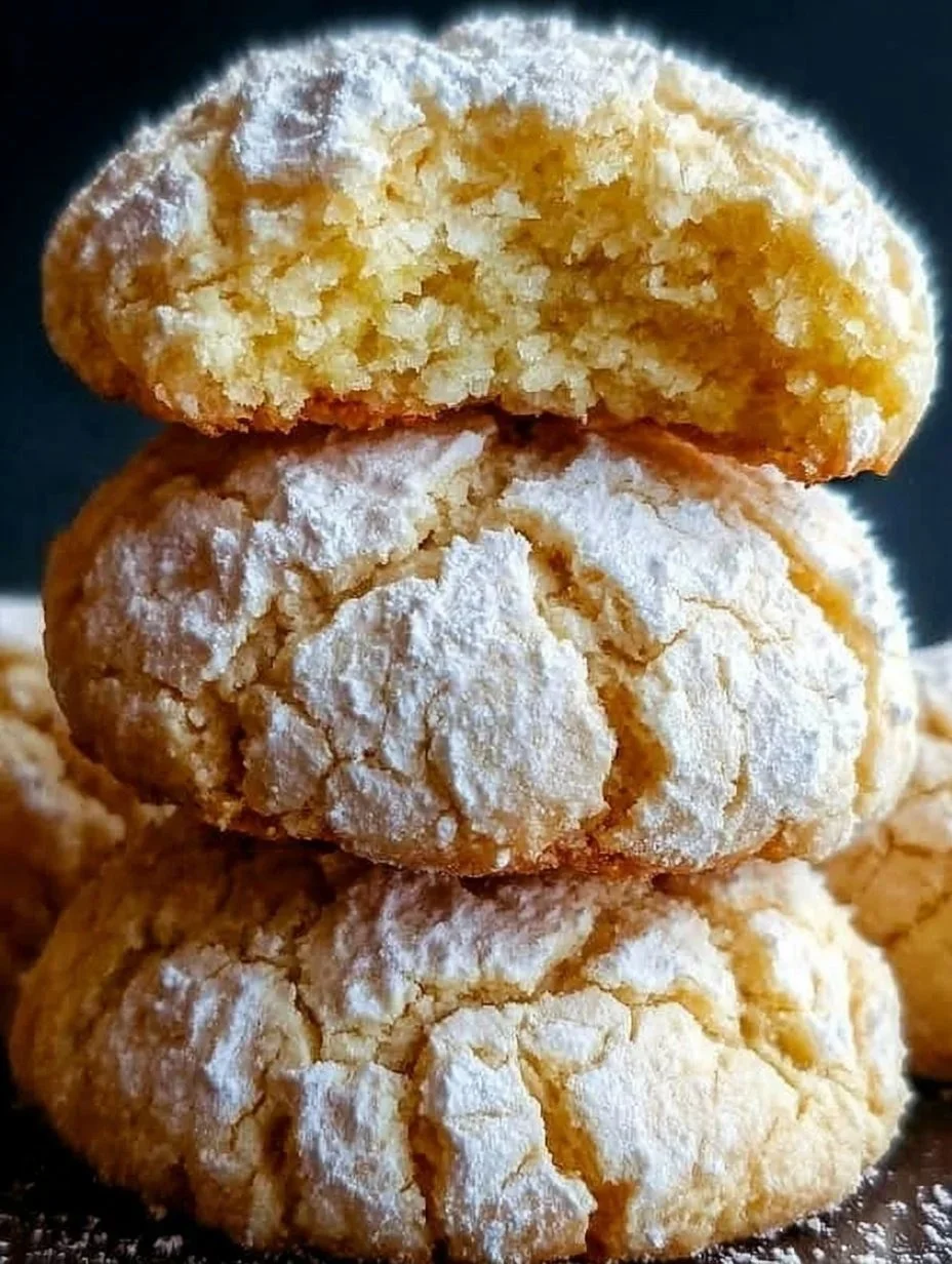 Dekadente Amaretti-Kekse, die im Mund schmelzen, auf einem Teller serviert.