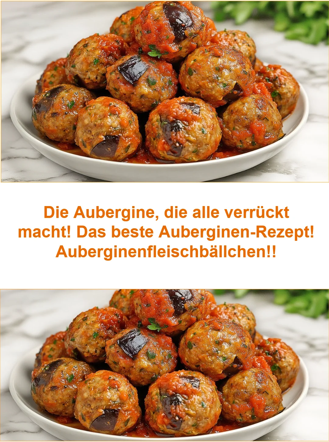 Köstliche Auberginenfleischbällchen nach dem besten Auberginen-Rezept.