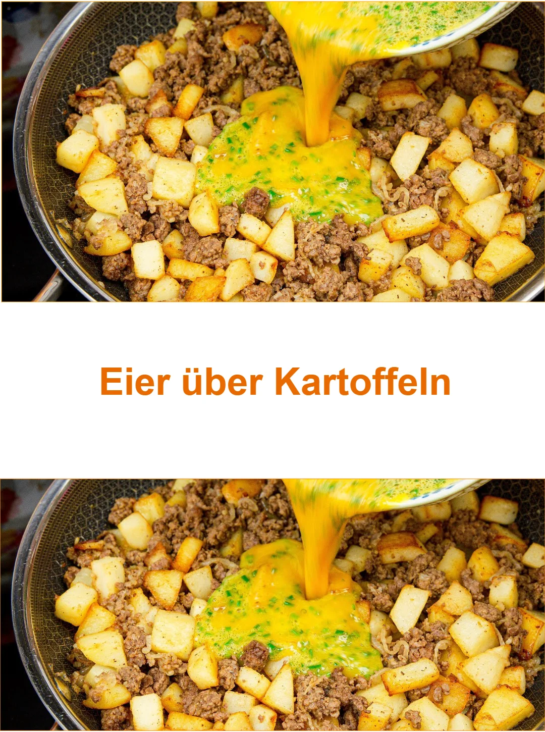 Eier über Kartoffeln - ein leckeres Gericht aus der deutschen Küche