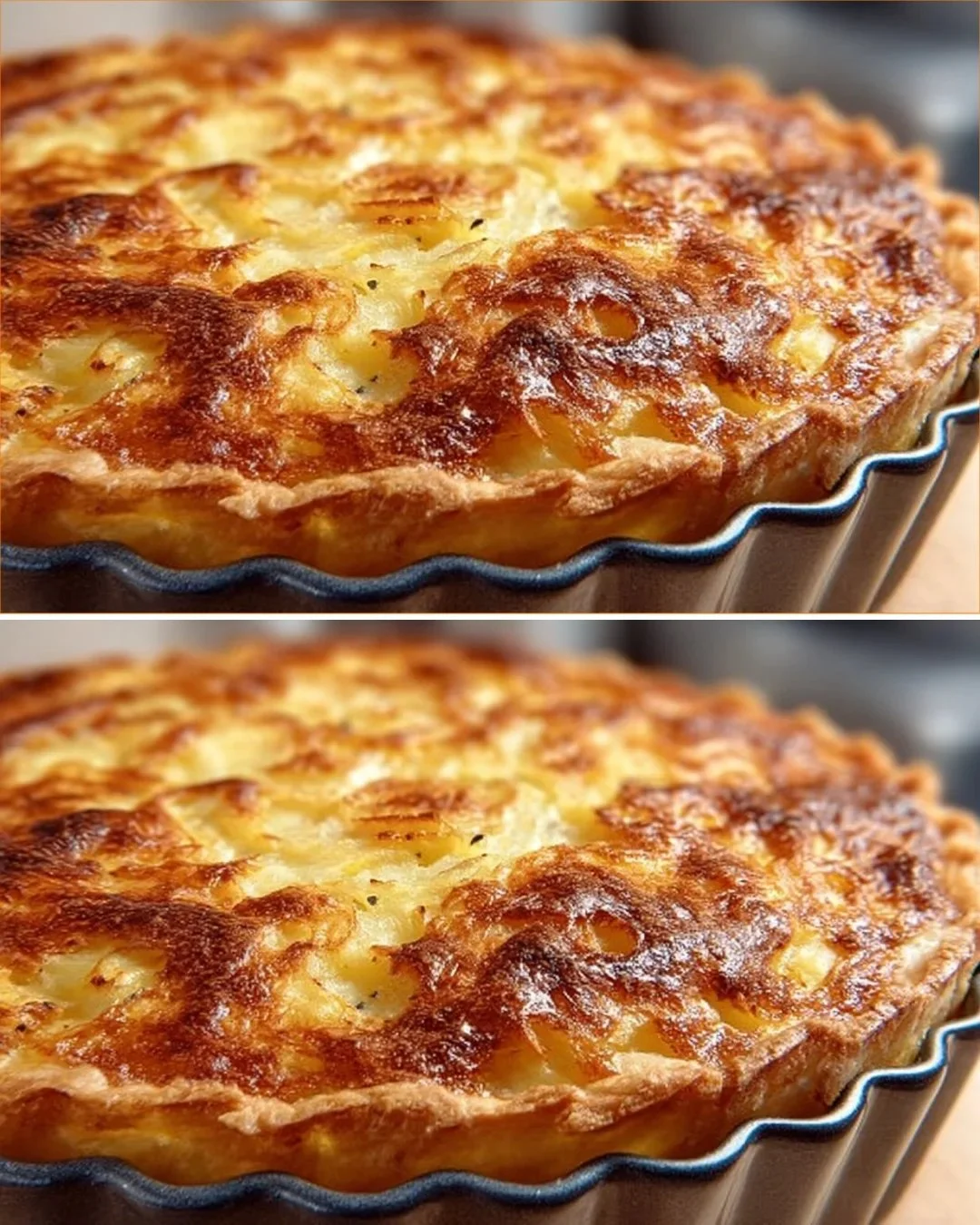 Einfache hausgemachte Kartoffeltorte mit frischen Zutaten
