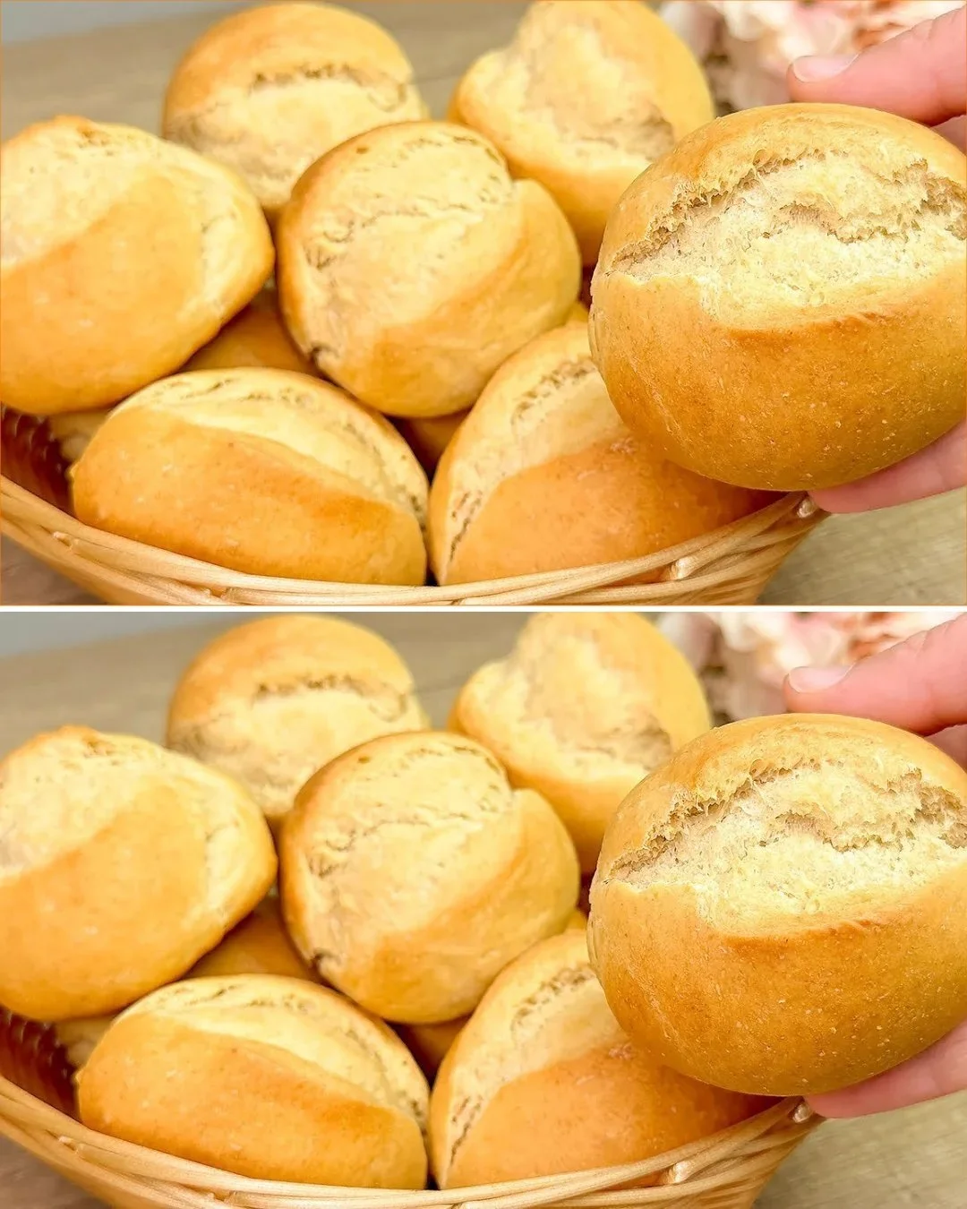 Einfache hausgemachte weiche Haferbrötchen mit knuspriger Kruste auf einem Holzbrett