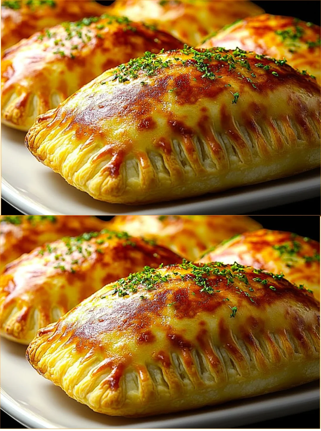 Frittierte Kartoffelpuffer mit Fleisch auf einem Teller serviert