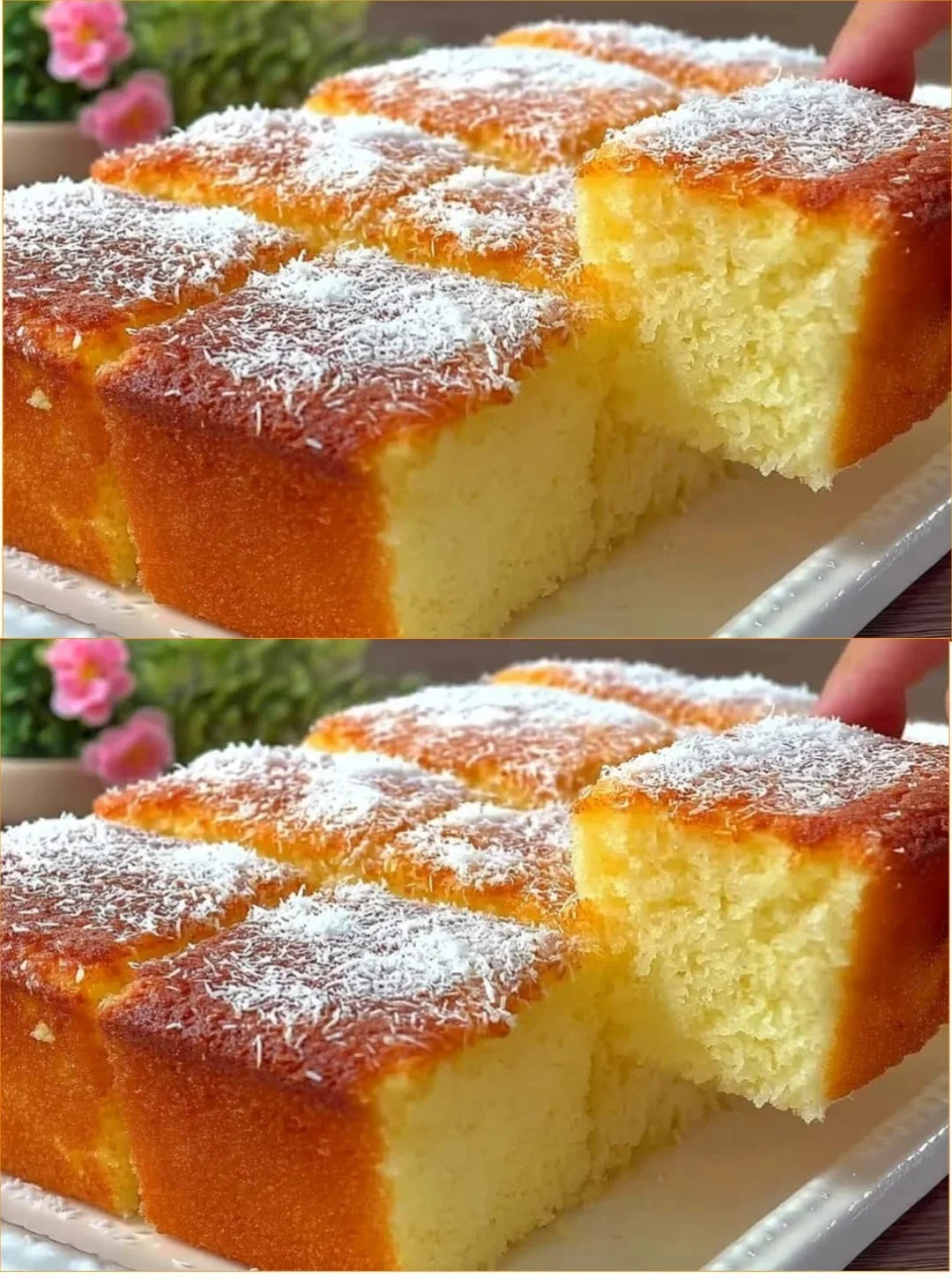 Ein köstlicher Zitronenkuchen auf einem Teller, dekoriert mit Zitronenscheiben.
