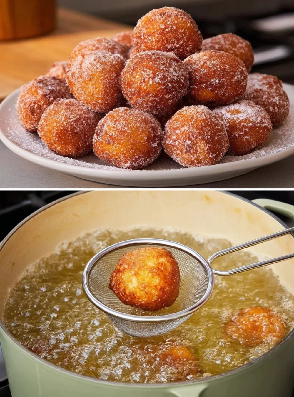 Karnevals-Küchlein mit Ricotta auf einem Teller