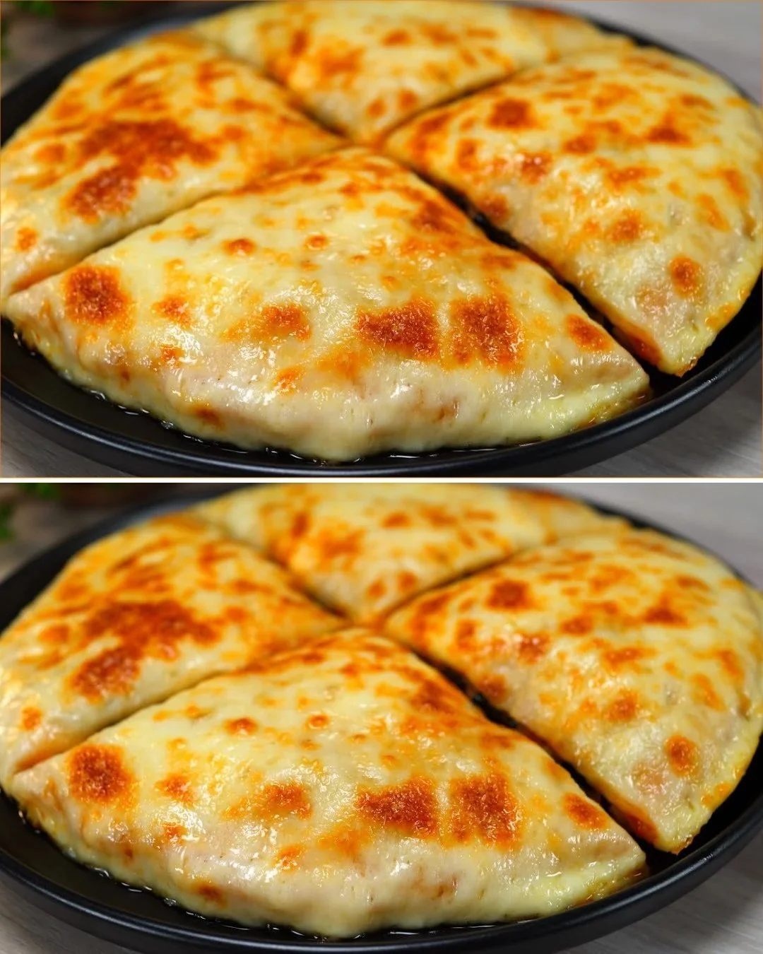 Leckere Tortilla-Auflauf mit Thunfisch, Eiern und Käse auf einem Teller