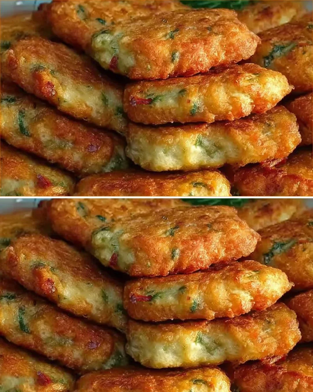 Leckere Kartoffel-Fleisch-Patties auf einem Teller serviert