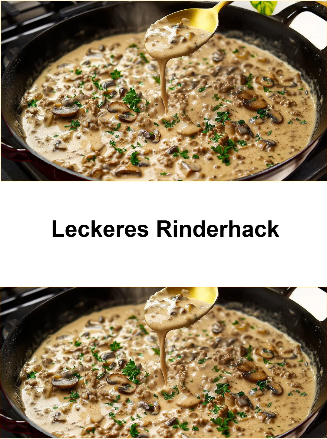 Leckeres Gericht mit Rinderhack zubereitet, ideal für Familienessen.
