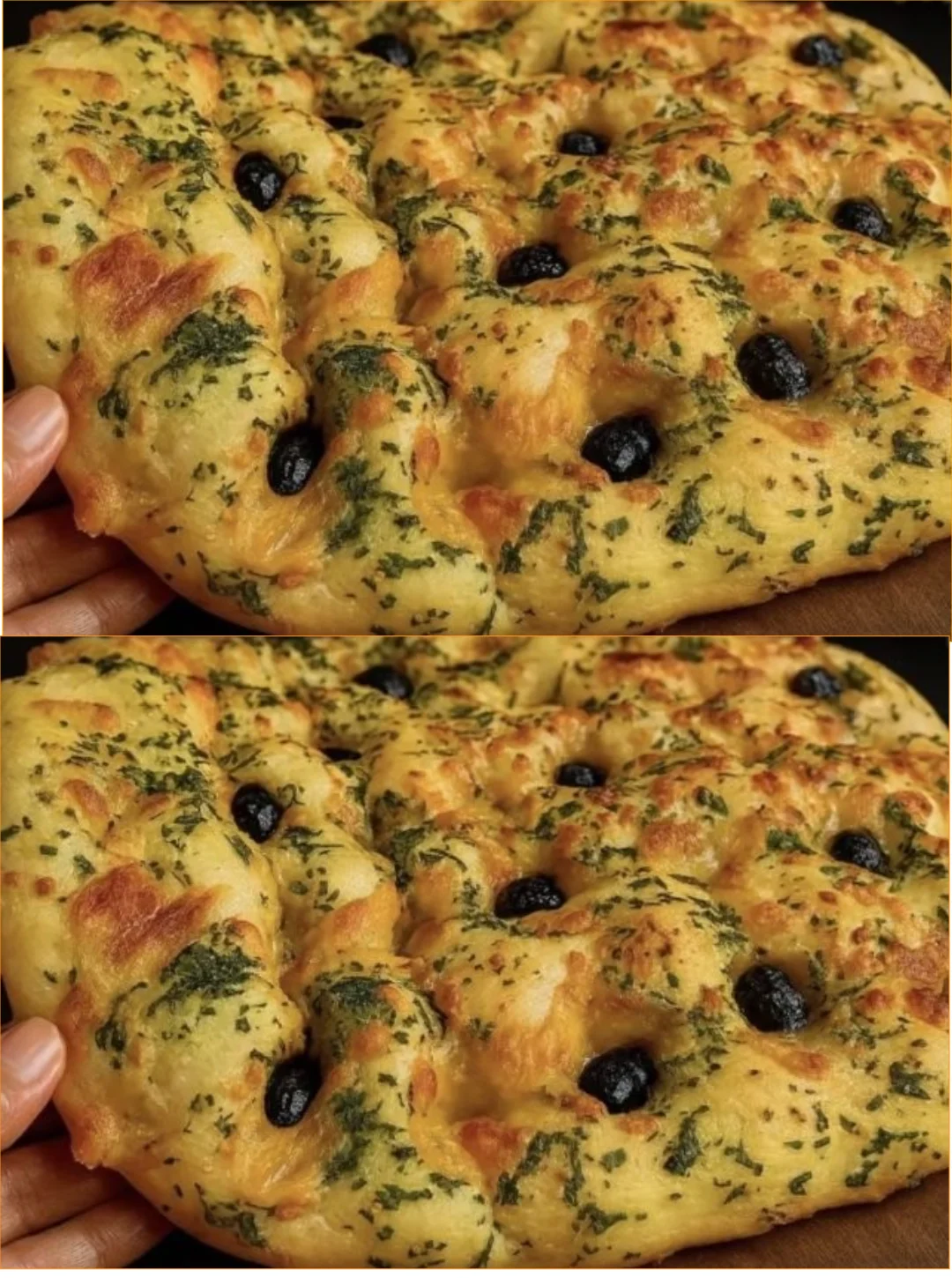 Lepce mit Butter, Knoblauch und Mozzarella auf einem Teller serviert.
