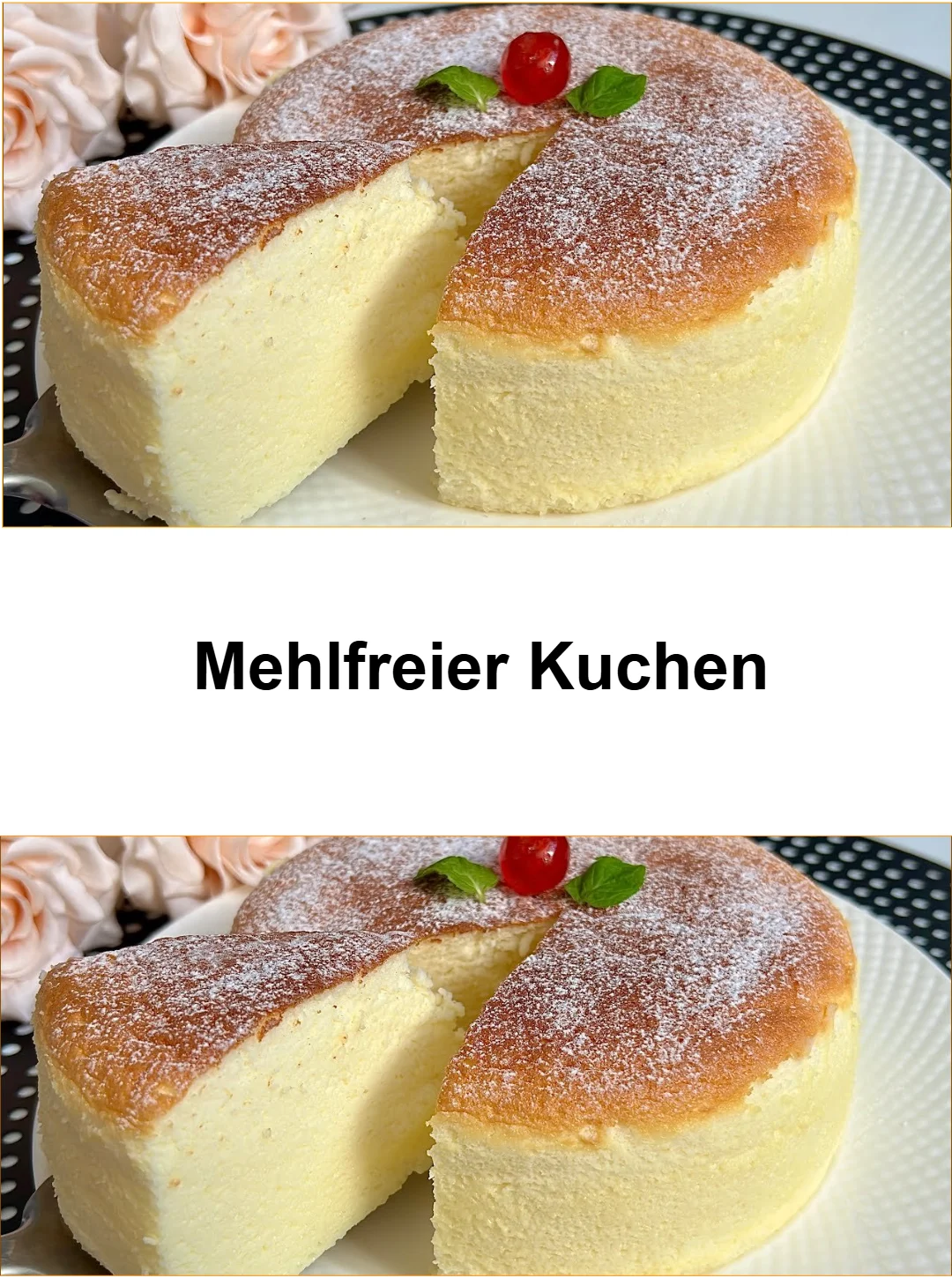 Leckerer mehlfreier Kuchen mit frischen Zutaten auf einem Tisch.