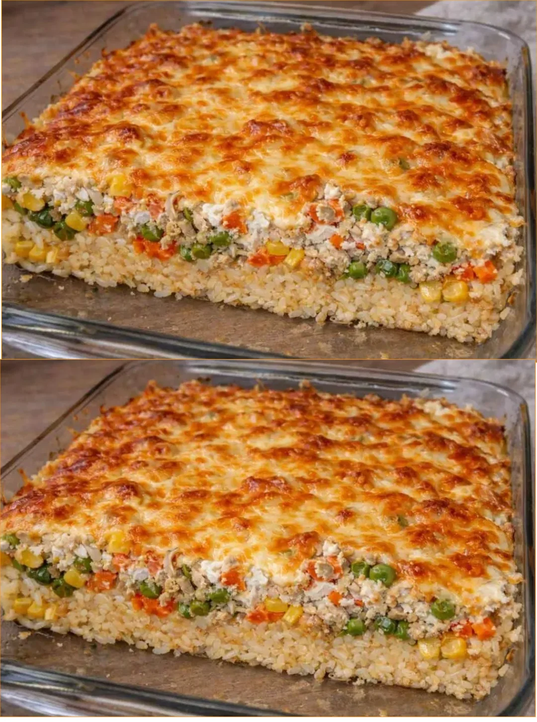 Leckerer Mexikanischer Auflauf mit bunten Zutaten und Käse überbacken