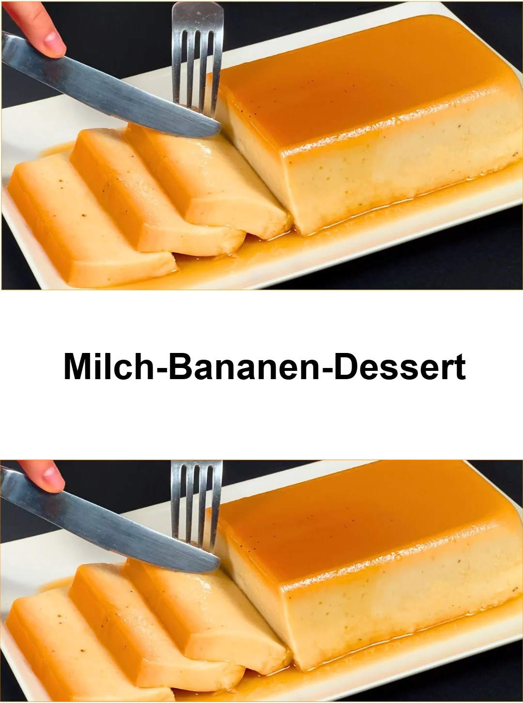 Leckeres Milch-Bananen-Dessert in einer Schüssel, garniert mit frischen Bananen