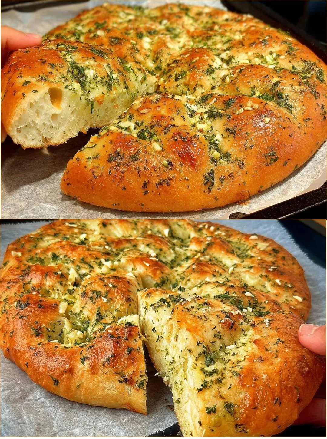 Pane Pull-Apart mit Knoblauchbutter und geschmolzenem Mozzarella
