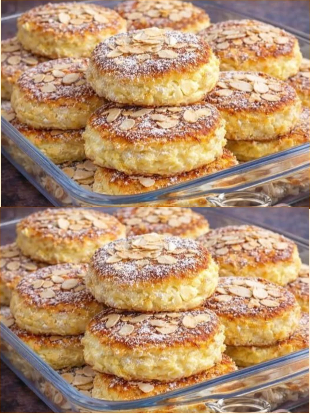 Zarte Quark Haferpfannkuchen auf einem Teller mit frischen Obststücken
