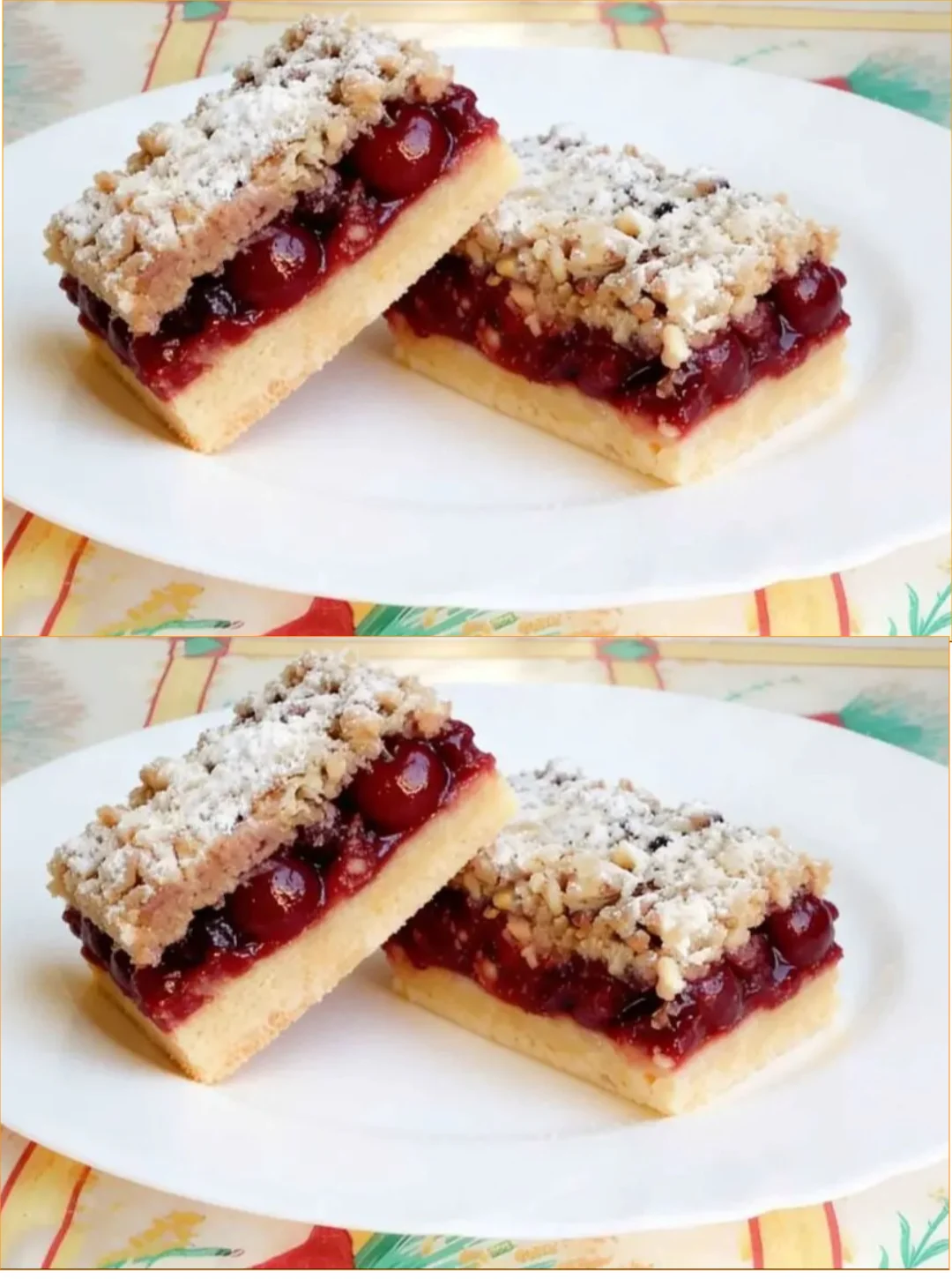 Sauer Kirschkuchen mit frischen Sauerkirschen und einem saftigen Teig