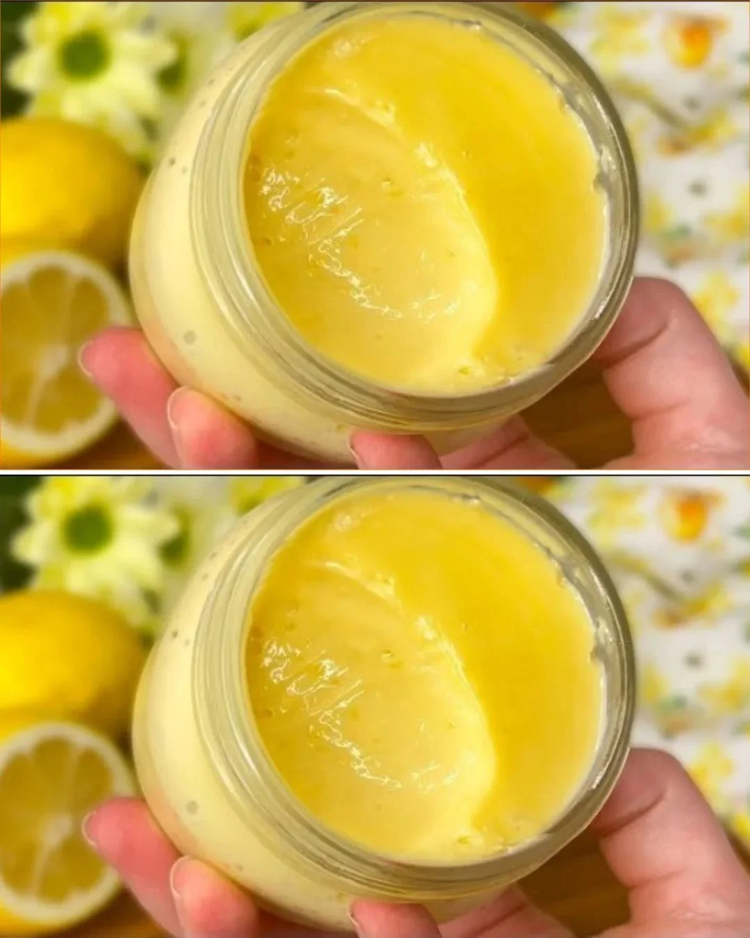 Schlagrahm mit Zitrone auf einem Dessertteller