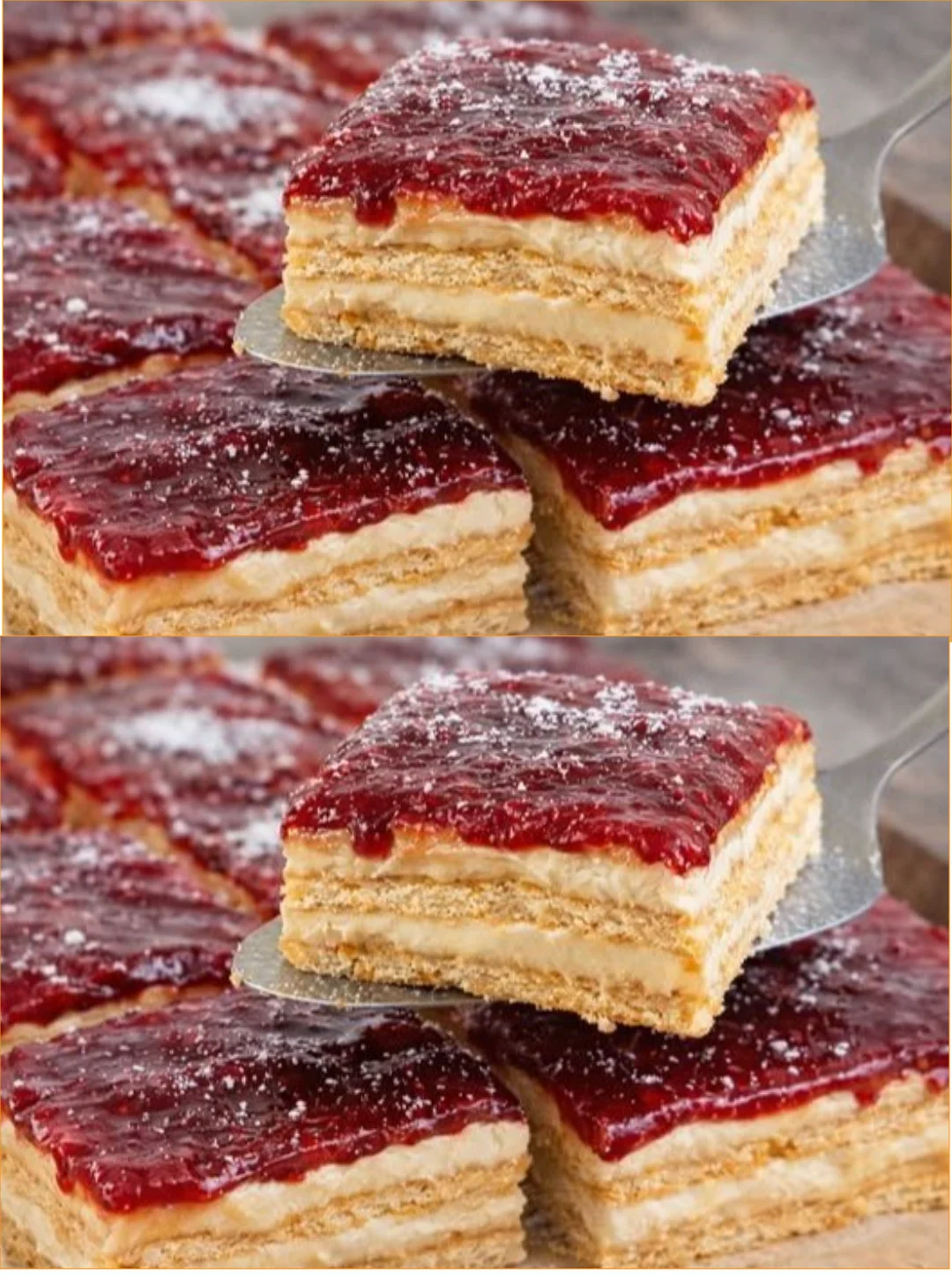 Leckerer Schwarzbeer-Keks-Kuchen auf einem Teller serviert