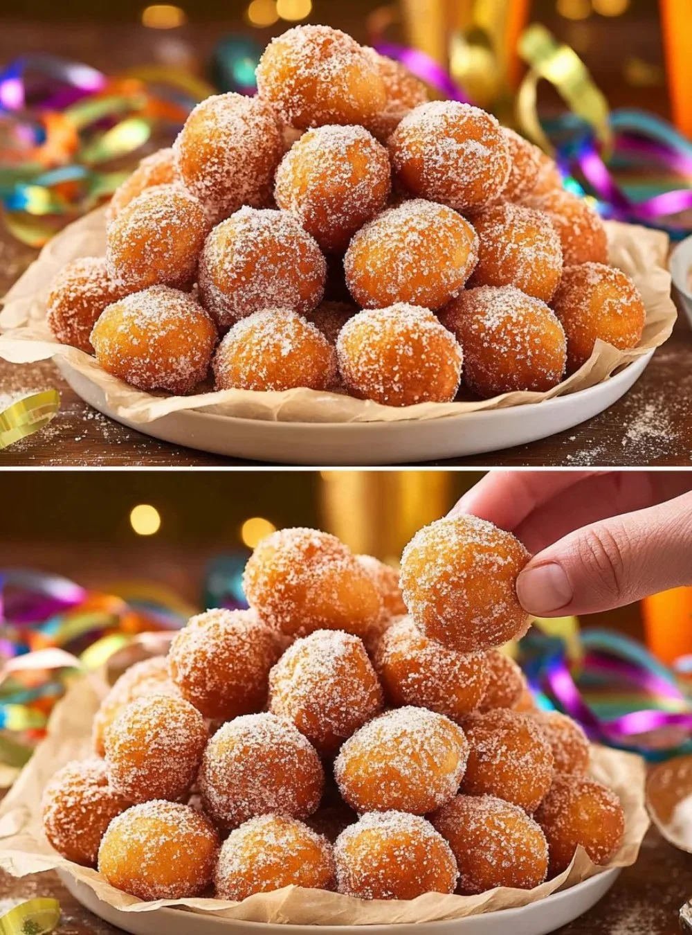 Leckere süße Krapfen mit Zuckerguss und Füllung
