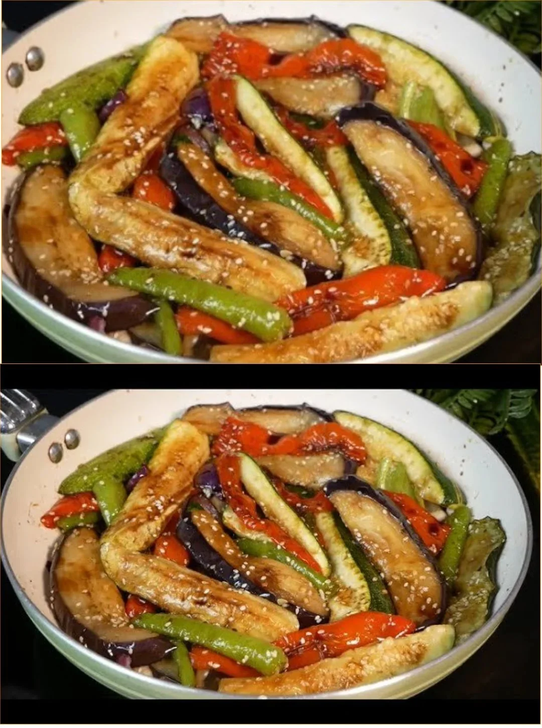 Bunter veganer Wok mit frischem Gemüse und Sojasauce