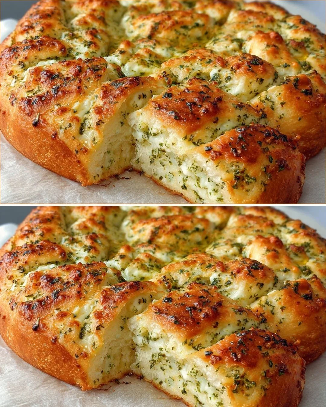 Unwiderstehlich weiches Knoblauchbutter-Mozzarella-Zupfbrot mit würziger Knoblauchbutter