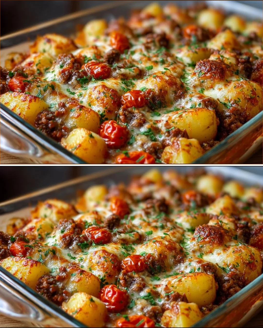 Leckere Cazuela de Patatas in einer Schüssel