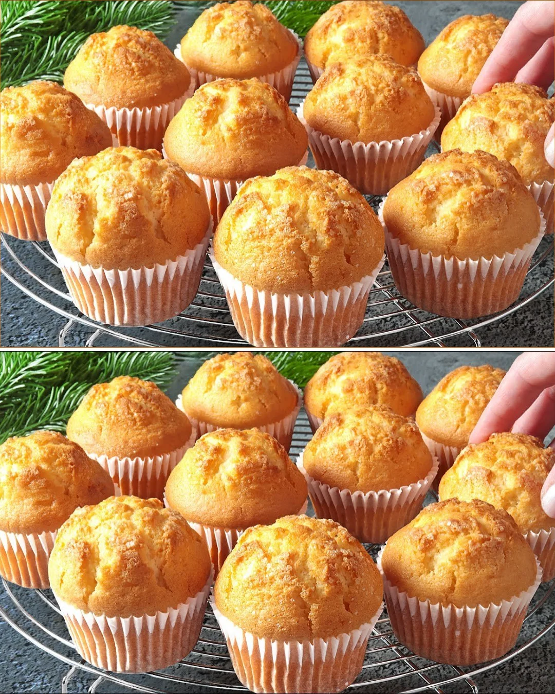 Leckere Muffins frisch gebacken auf einem Tisch