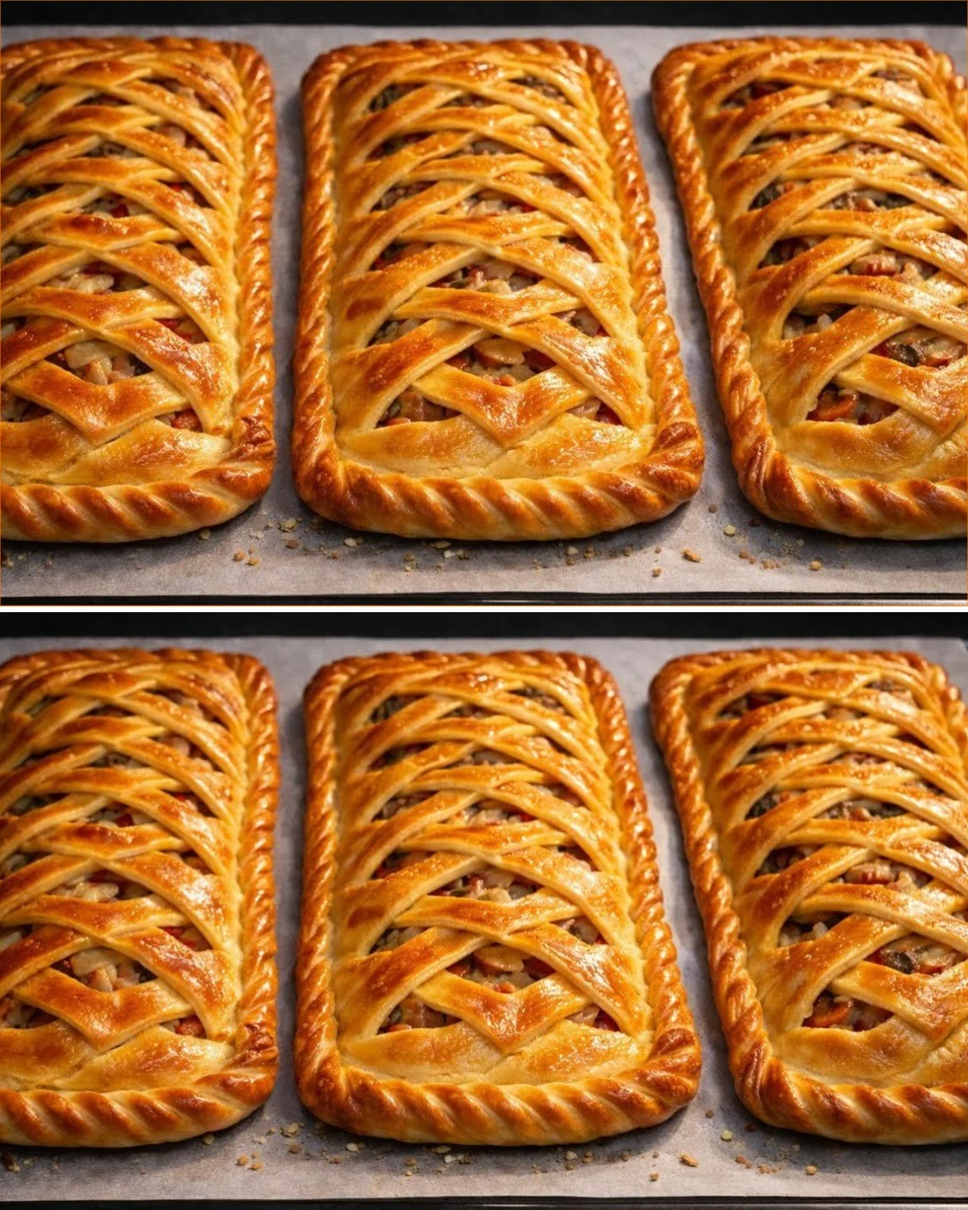 Hausgemachte Empanadas de Pollo frisch aus dem Ofen