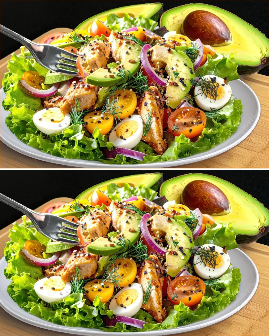 Gesunde Ensalada Keto mit Avocado für eine ketogene Diät