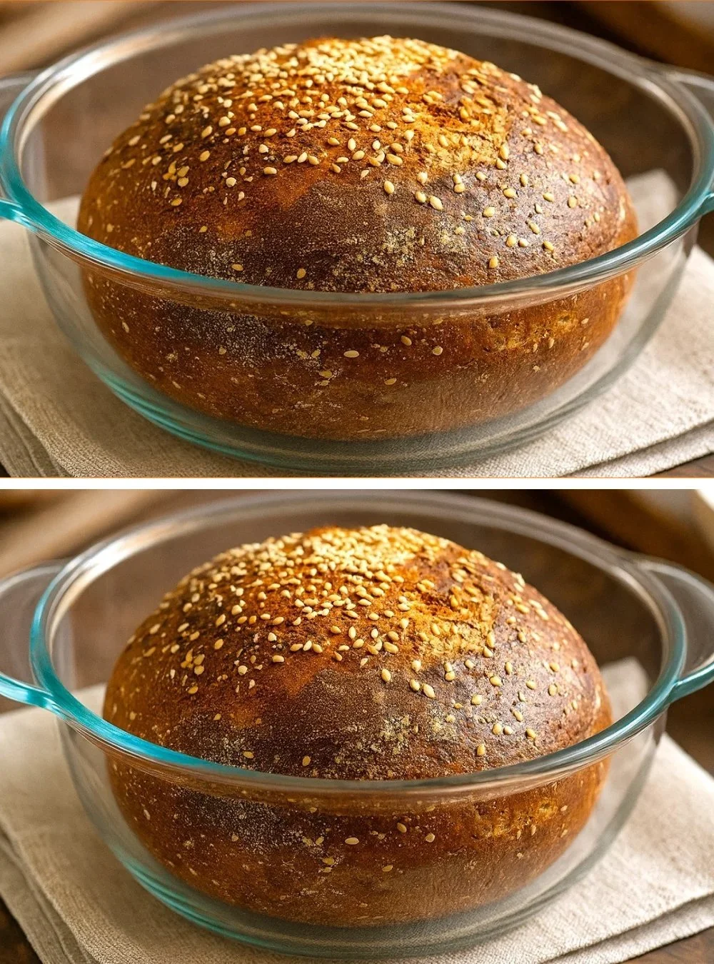 Glutenfreies Saatenbrot mit verschiedenen Saaten auf einem Holzbrett
