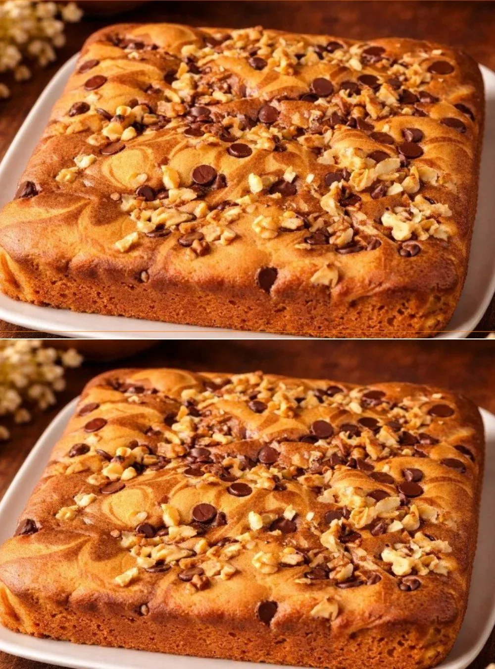 Italienischer Kaffeekuchen mit ganzer Kaffeebohnen-Dekoration auf einem Teller
