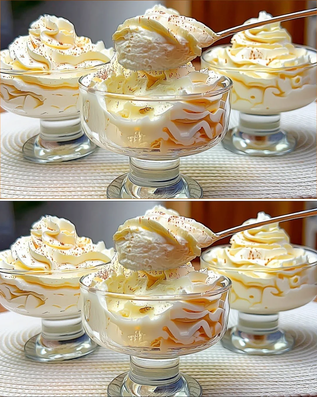 Italienisches Dessert mit frischen Ananas und Bananen auf einem Teller