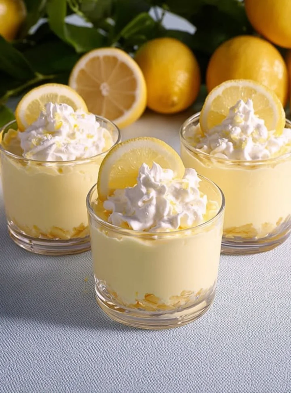 Fluffiges Dessert ohne Gelatine und Eier, frisch und aromatisch mit Zitrone.