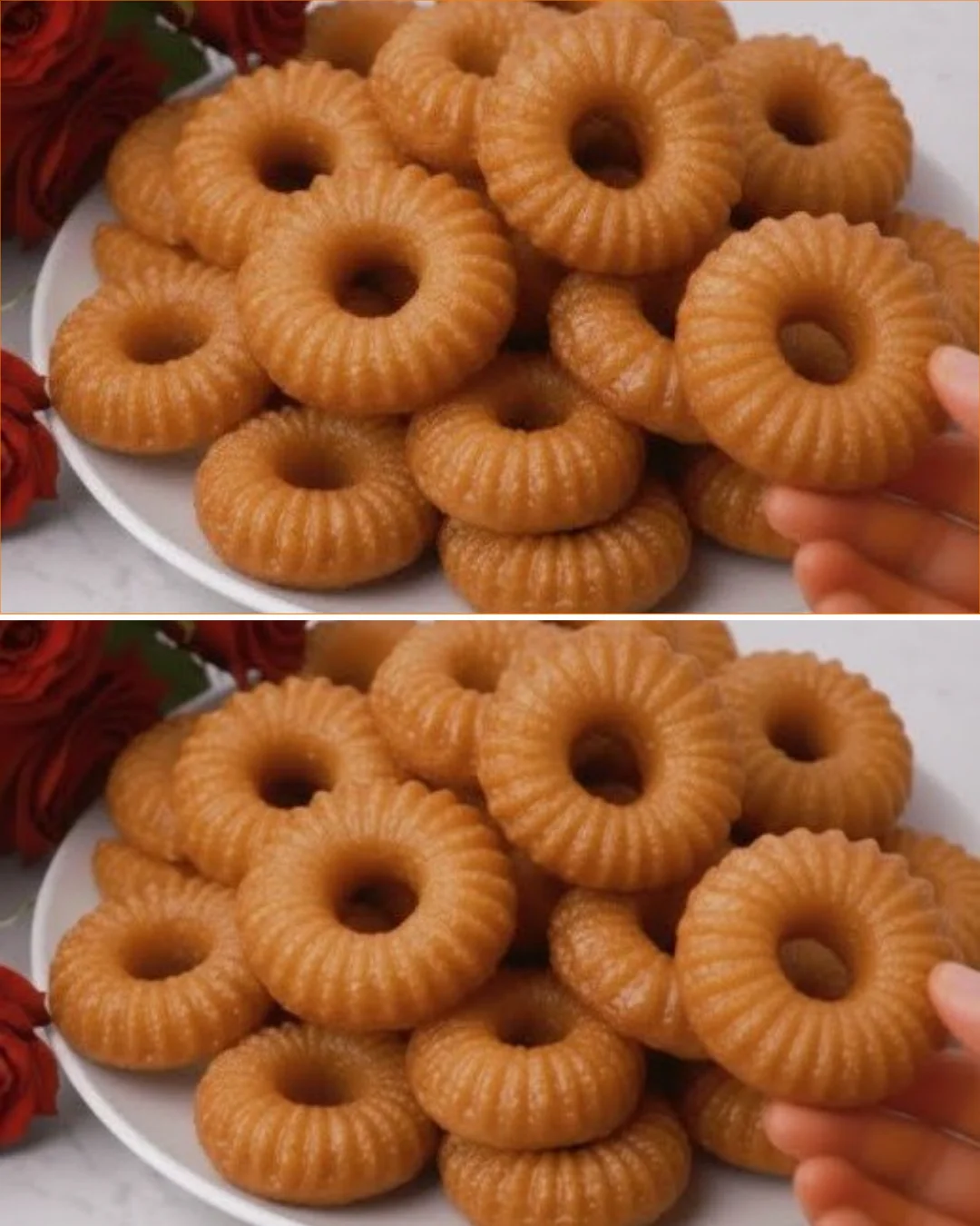 Knusprige Grießkekse auf einem Teller, frisch gebacken und appetitlich angerichtet.