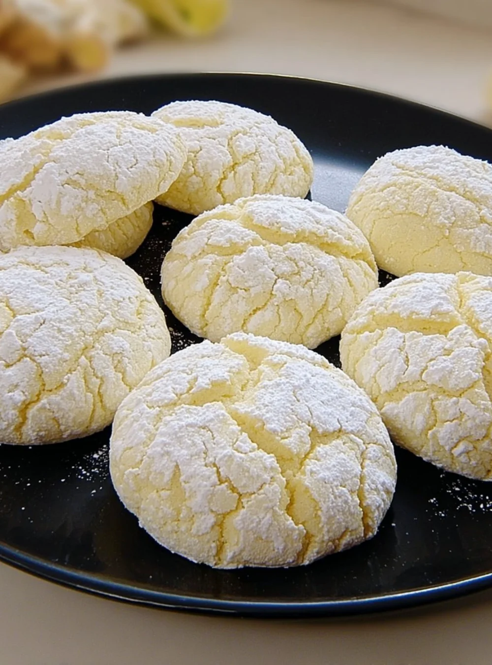 Marokkanische Zitronen-Biscotti auf einem Teller, perfekt zum Genießen mit Kaffee.