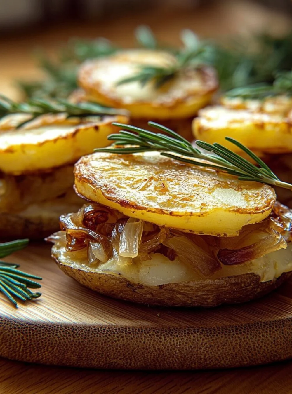 Ofenbrot mit Speck und Käse frisch aus dem Ofen