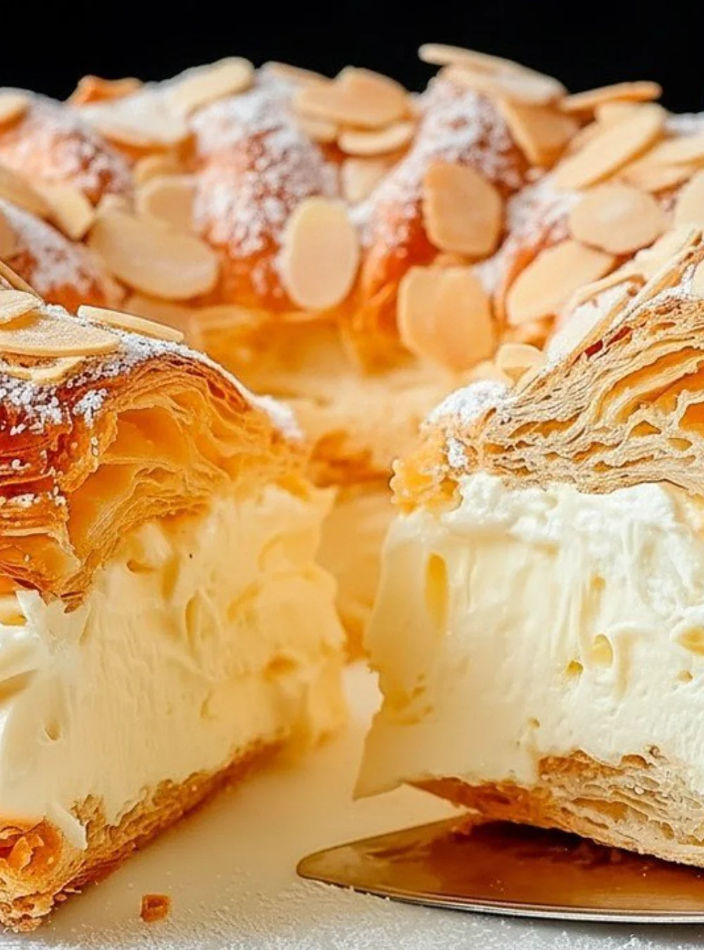 Pariser-Brest-Torte mit köstlicher Cremefüllung und Mandeln