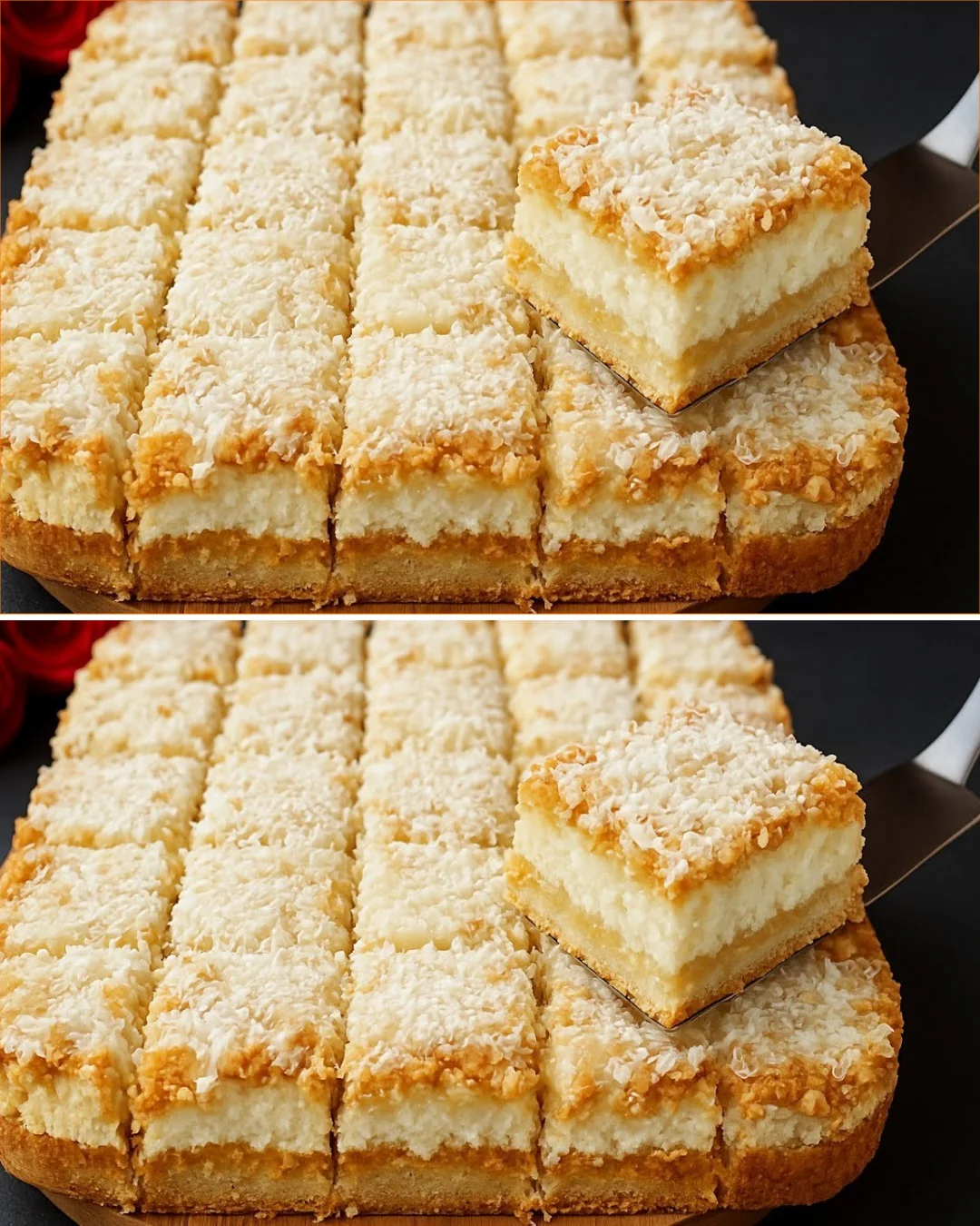 Pastel de Requesón mit Merengue auf einem Teller serviert