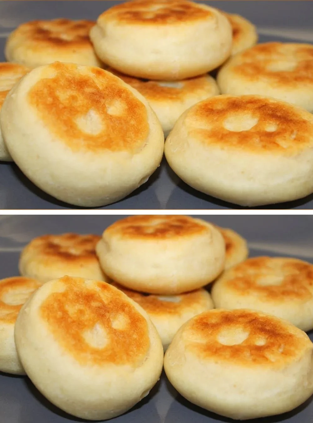 Schnelles Frittierbrot frisch aus der Fritteuse auf einem Teller serviert