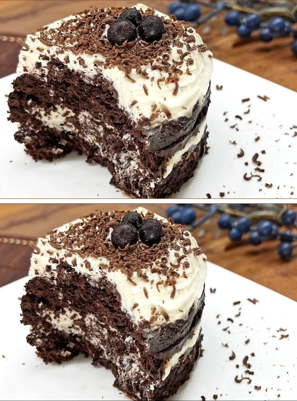 Schokoladen-Dessert ohne Mehl in einer eleganten Schüssel serviert.